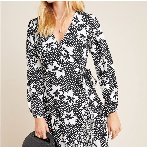Anthropologie porridge  Amity wrap dress - Picture 10 of 10